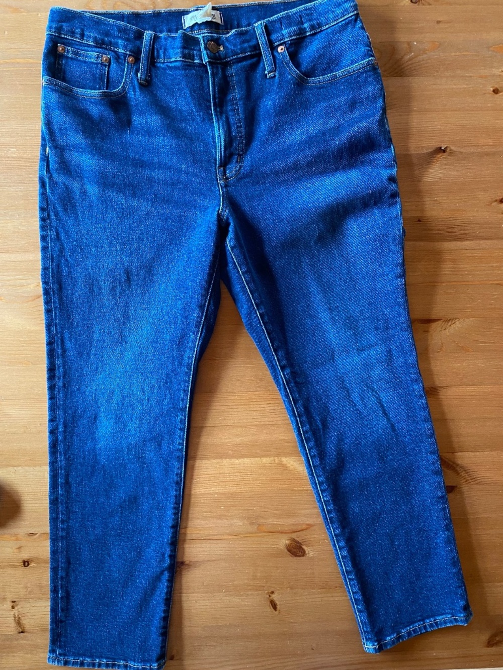 Madewell women’s jeans in a medium-dark wash